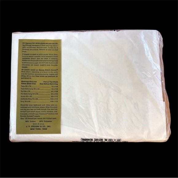 Steven's Utica No Iron Full Flat Percale Sheet - Picture 5 of 7